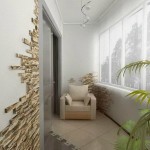 Искусственный камень на стене балкона