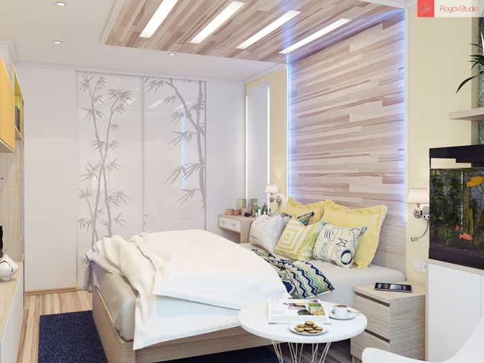 Встроенный шкаф купе в спальне. Фото 2