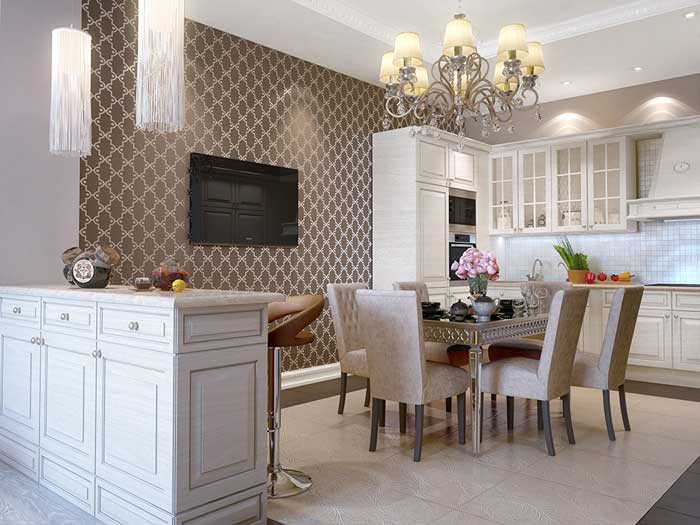 Дизайн современной кухни со встроенным холодильником 2014 Дизайн современной кухни со встроенным холодильником 2014