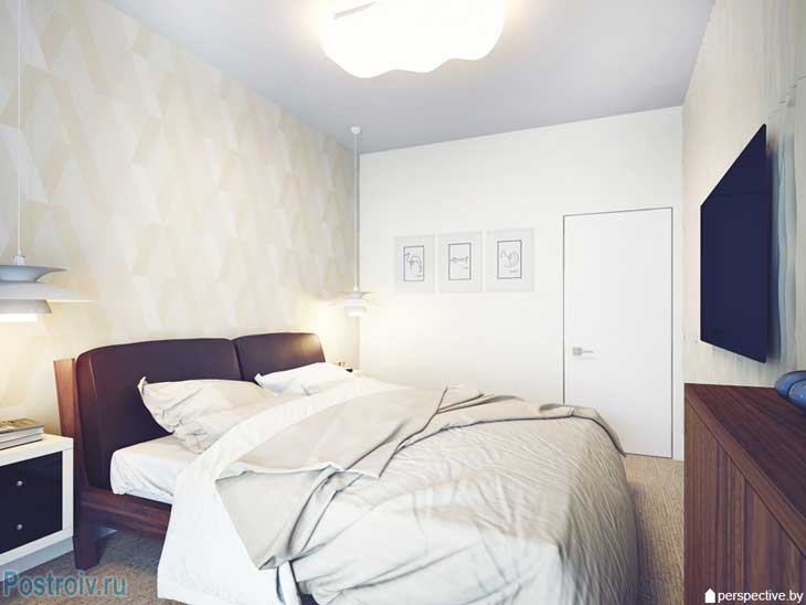 Большая белая спальня. Фото