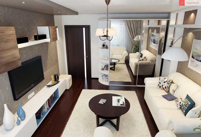 Дизайн светлой гостиной в панельном доме Дизайн светлой гостиной в панельном доме