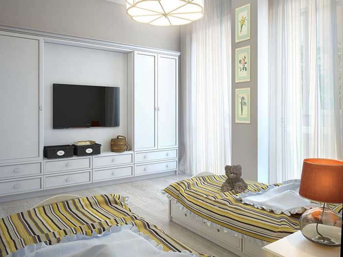 Интерьер детской комнаты для двух мальчиков. Модные шторы 2014 Интерьер детской комнаты для двух мальчиков. Модные шторы 2014