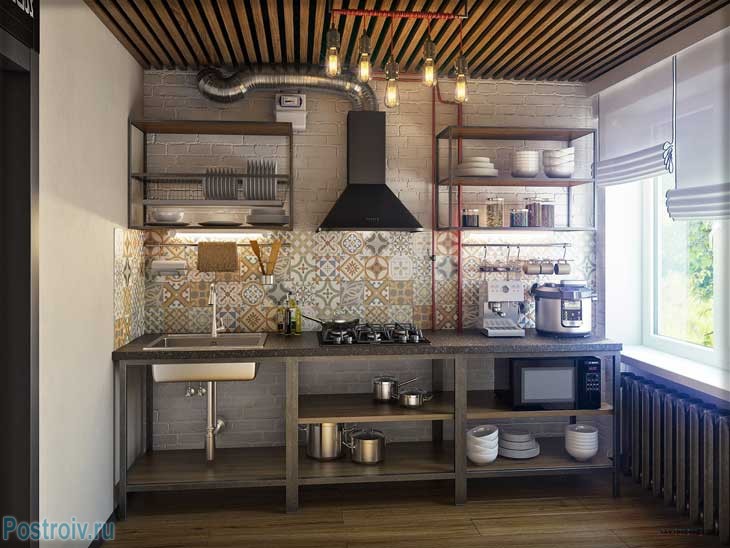 Урбанистический стиль кухни. Элементы хай-тек - Фото Урбанистический стиль кухни. Элементы хай-тек - Фото