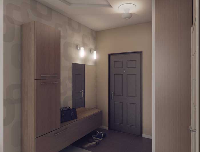 Оформление простого коридора минимализм 