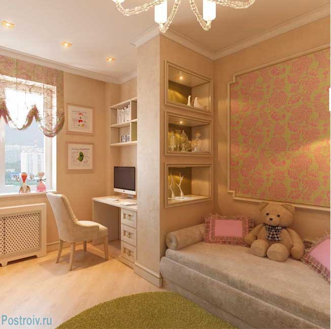 Как разделить детскую комнату на зоны. Фото