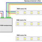 как подключить светодиодную ленту 12 вольт схема