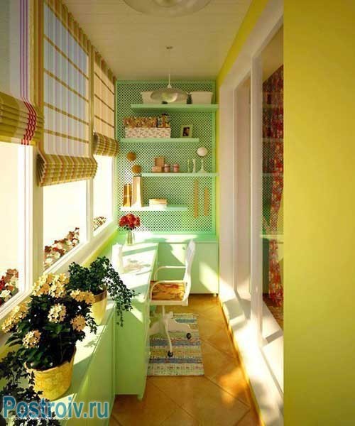 Организация пространства для ребенка на балконе. Фото