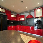 Кухня черная с красным. Фото 13