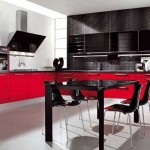Кухня черная с красным. Фото 11