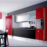 Фото кухни в красно-черном цвете
