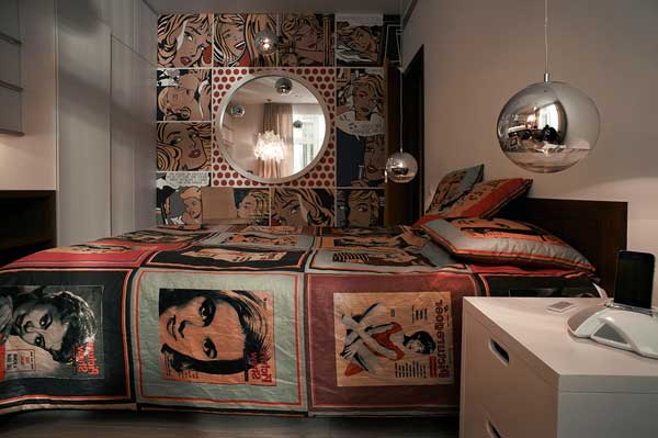 Кровать для подростка в стиле поп-арт Кровать для подростка в стиле поп-арт
