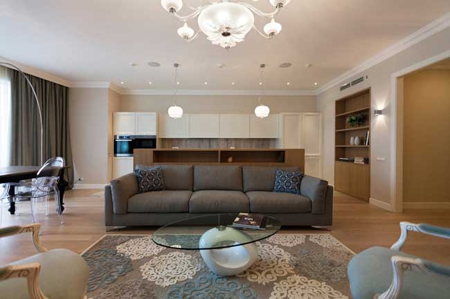 Зона отдыха в современной гостиной