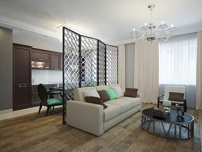 Дизайн гостиной кухни в трехкомнатной квартире. Ширма между кухней и гостиной Дизайн гостиной кухни в трехкомнатной квартире. Ширма между кухней и гостиной