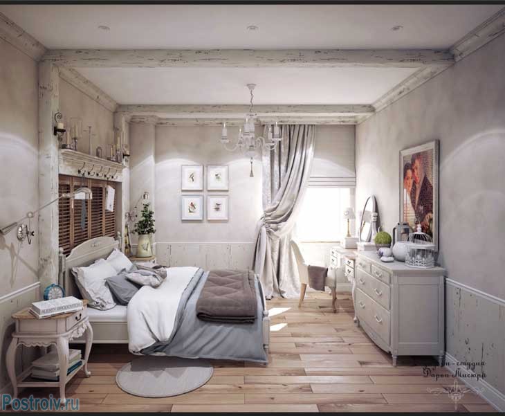 Шторы в стиле прованс в хозяйской спальне. Фото Шторы в стиле прованс в хозяйской спальне. Фото