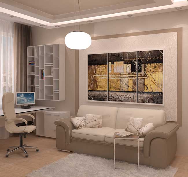 Оформление зоны гостиной в маленькой квартире