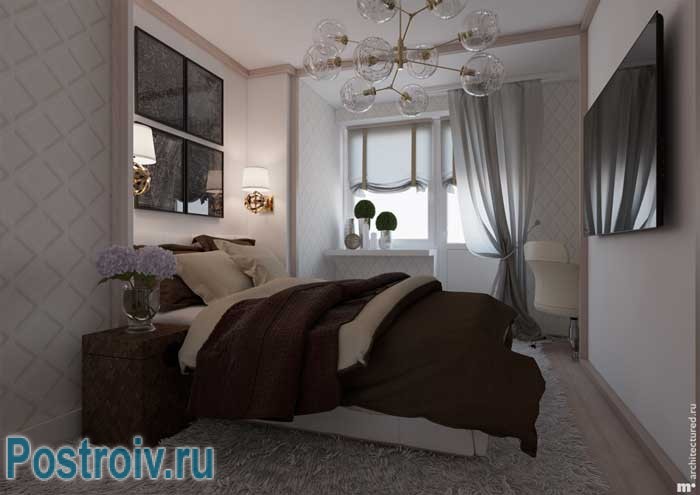 Зонирование спальни. Как создать стильный дизайн спальни. Фото 15