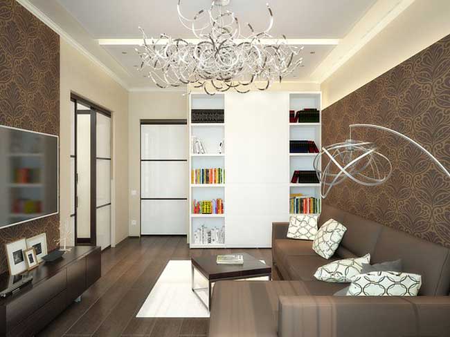 Современный ремонт в зале 18 метров. Фото 5 Современный ремонт в зале 18 метров. Фото 5