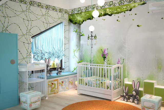 Современная светлая комната для ребенка Современная светлая комната для ребенка