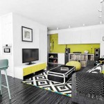 Бюджетное оформление гостиной, совмещенной с кухней - Фото