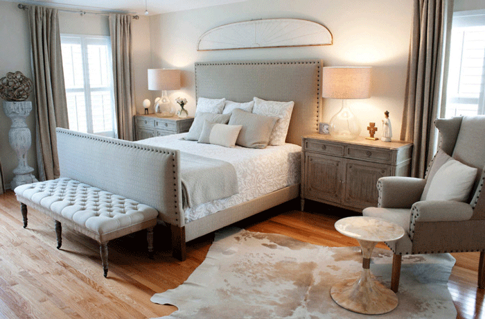 Мягкие поверхности спинки кровати добавляют в интерьер спальни комфорт и интимность - Фото Мягкие поверхности спинки кровати добавляют в интерьер спальни комфорт и интимность - Фото