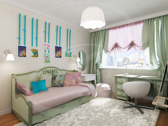 Детская после ремонта. На окнах римские шторы. Детская после ремонта. На окнах римские шторы.