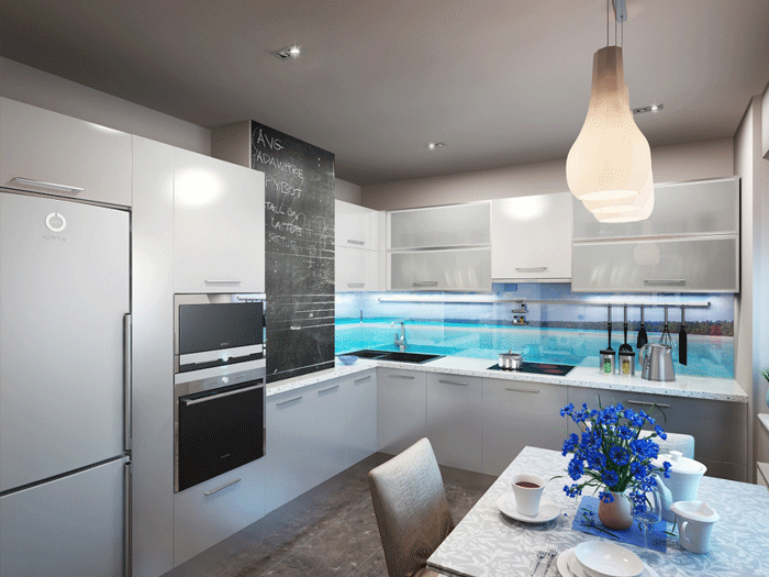 Интерьер кухни светлого цвета 10, 11 ,12 кв.м. Интерьер кухни светлого цвета 10, 11 ,12 кв.м.