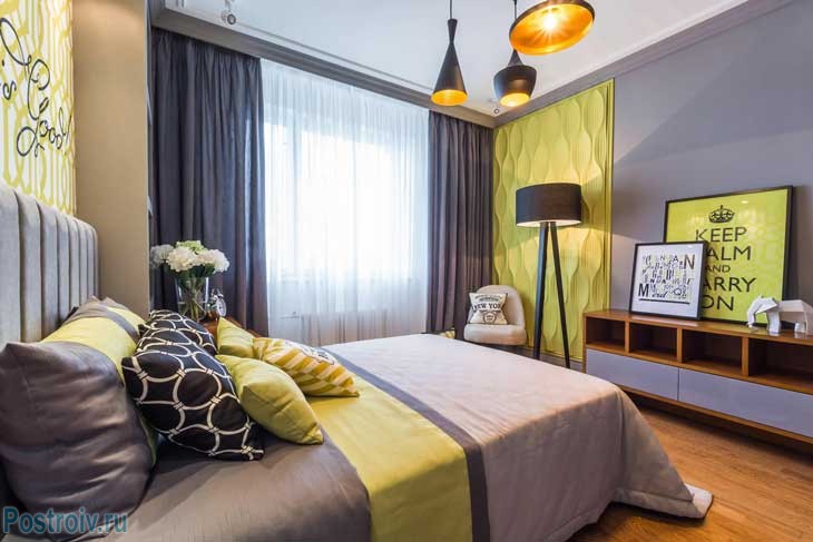 Спальня после ремонта. В такой комнате можно и расслабиться и принимать гостей - Фото