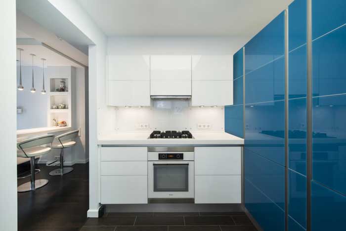 Интерьер маленькой кухни гостиной 