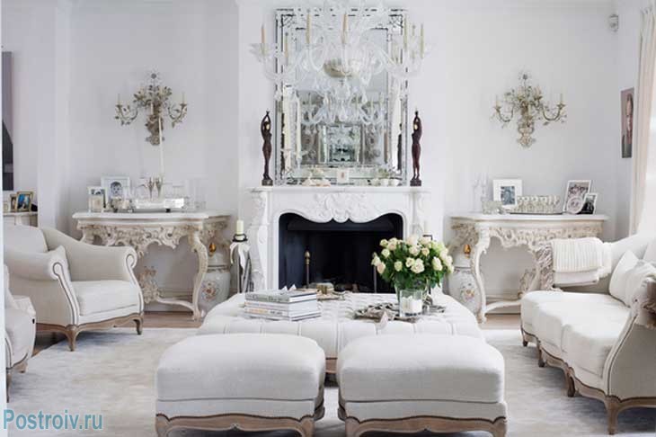 Отделка классического интерьера во французском стиле. Фото
