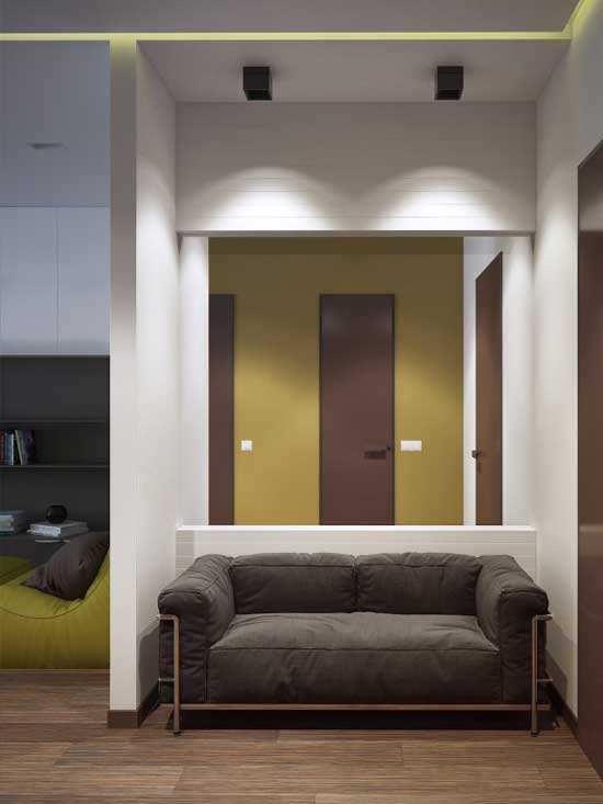 Дизайн прихожей в однокомнатной квартире студии 