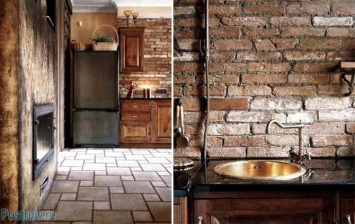 Кирпичная кладка в индустриальном стиле. Фото