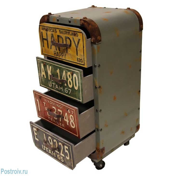 Прикольный железный шкафчик подойдет для нашего стиля