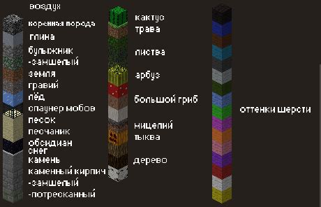 Виды сочетаний блоков в строительстве в майнкрафт