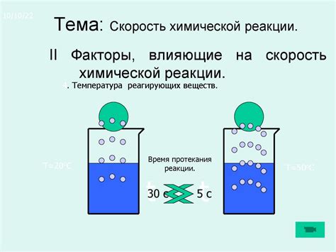 Влияние условий на скорость реакции