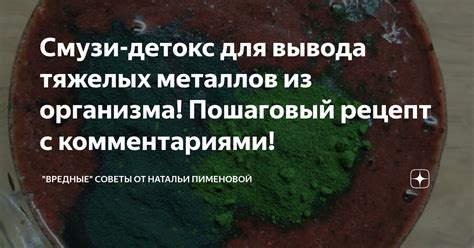 Дополнительные варианты рецептов смузи от тяжелых металлов