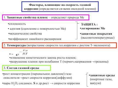 Защитные свойства оксидной пленки