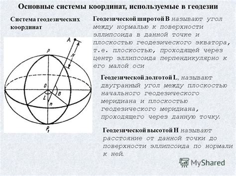 Использование геодезической оси