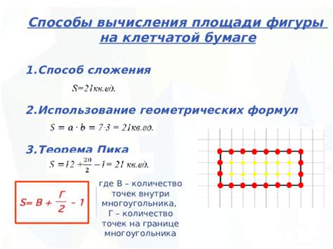 Использование геометрических формул