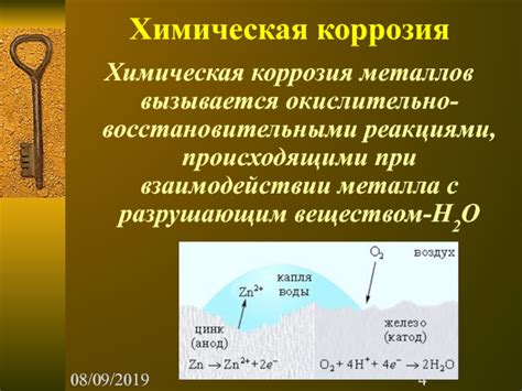 Коррозия металла при взаимодействии с растворителем