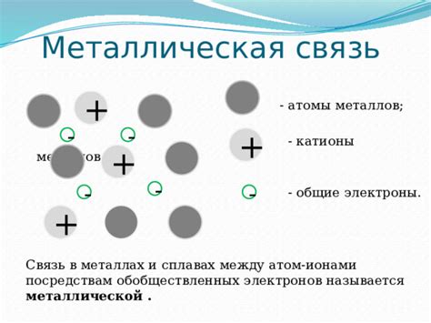 Металлическая связь у оксидов металлов