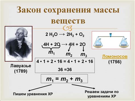 Объяснение принципа сохранения массы при горении металла