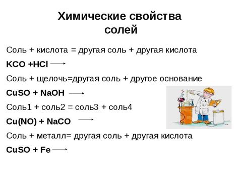 Химические свойства солей щелочных металлов