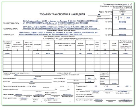 Что такое товарно-транспортная накладная