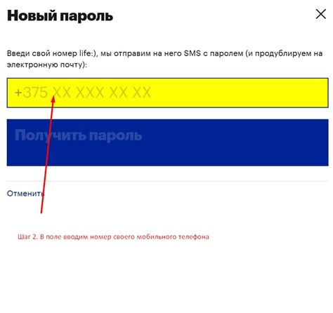 Шаг 4: Ввод нового номера телефона