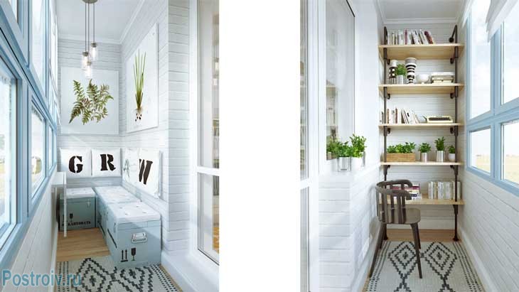 Отделанный балкон для отдыха и чаепития - Фото Отделанный балкон для отдыха и чаепития - Фото