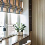 Красивые римские шторы на окне. Фото