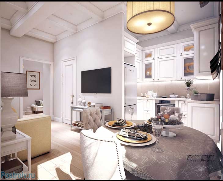 Светлая однокомнатная квартира 45-47 кв. м.