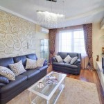 Обои в дизайне зала. Фото