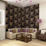 Обои для зала комбинированные. Фото