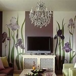 Обои для зала комбинированные. Фото